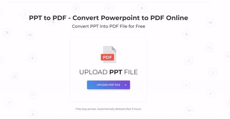Convert PPT to PDF at DeftPDF